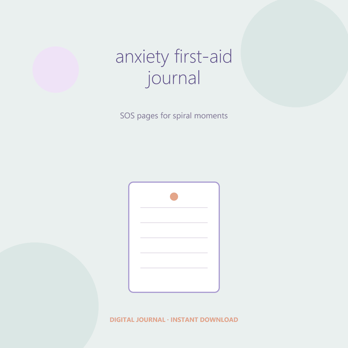 Anxiety First-Aid Journal