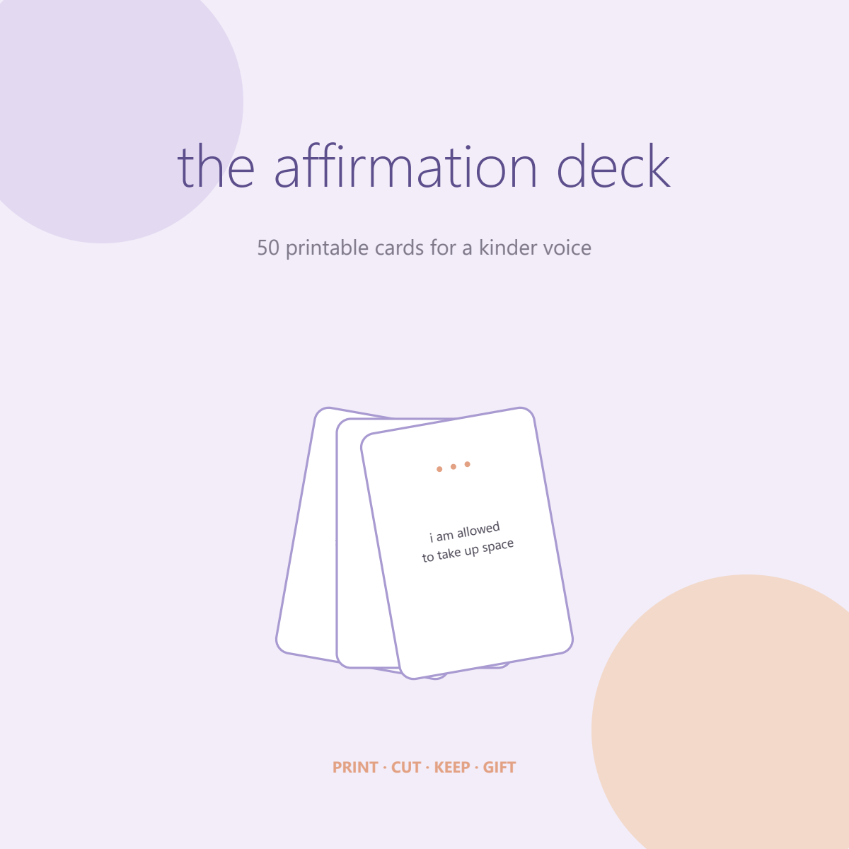 The Printable Affirmation Deck
