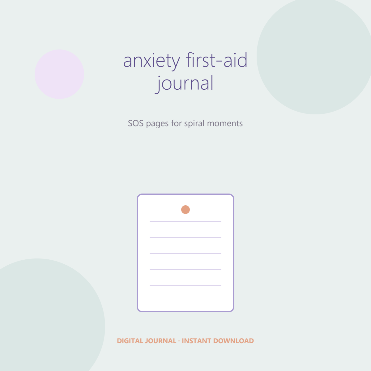 Anxiety First-Aid Journal