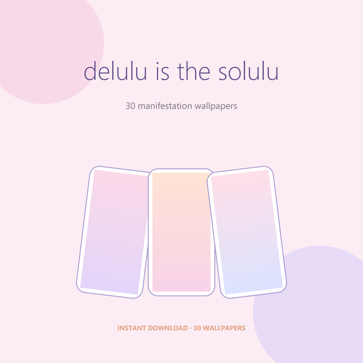 Delulu Is The Solulu — Wallpaper Pack