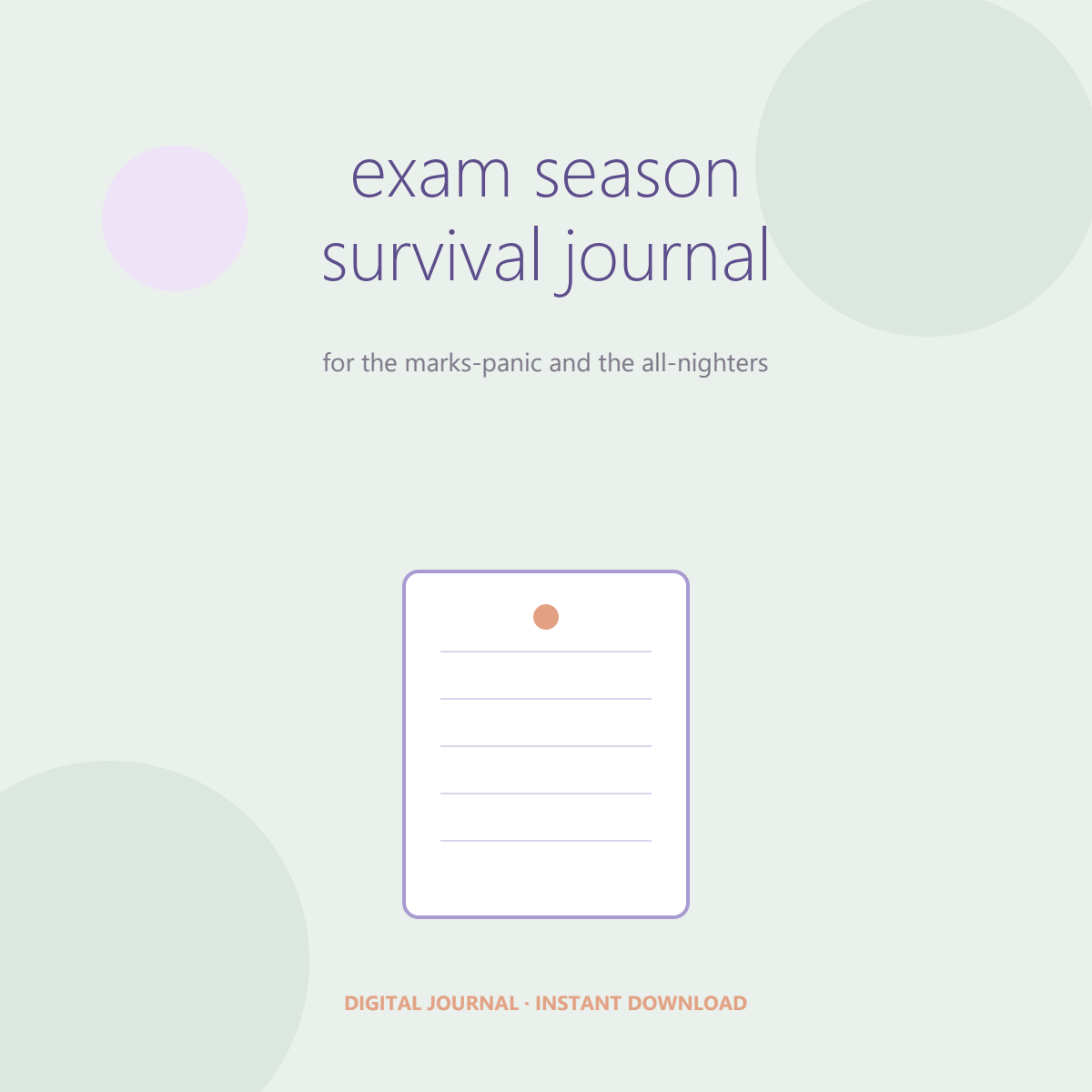 Exam Season Survival Journal