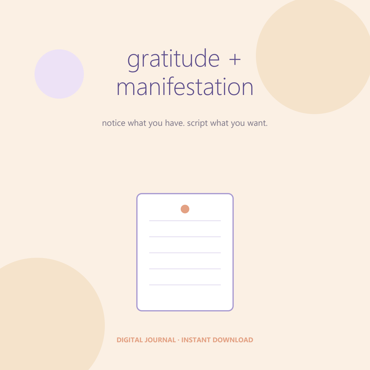 Gratitude + Manifestation Journal
