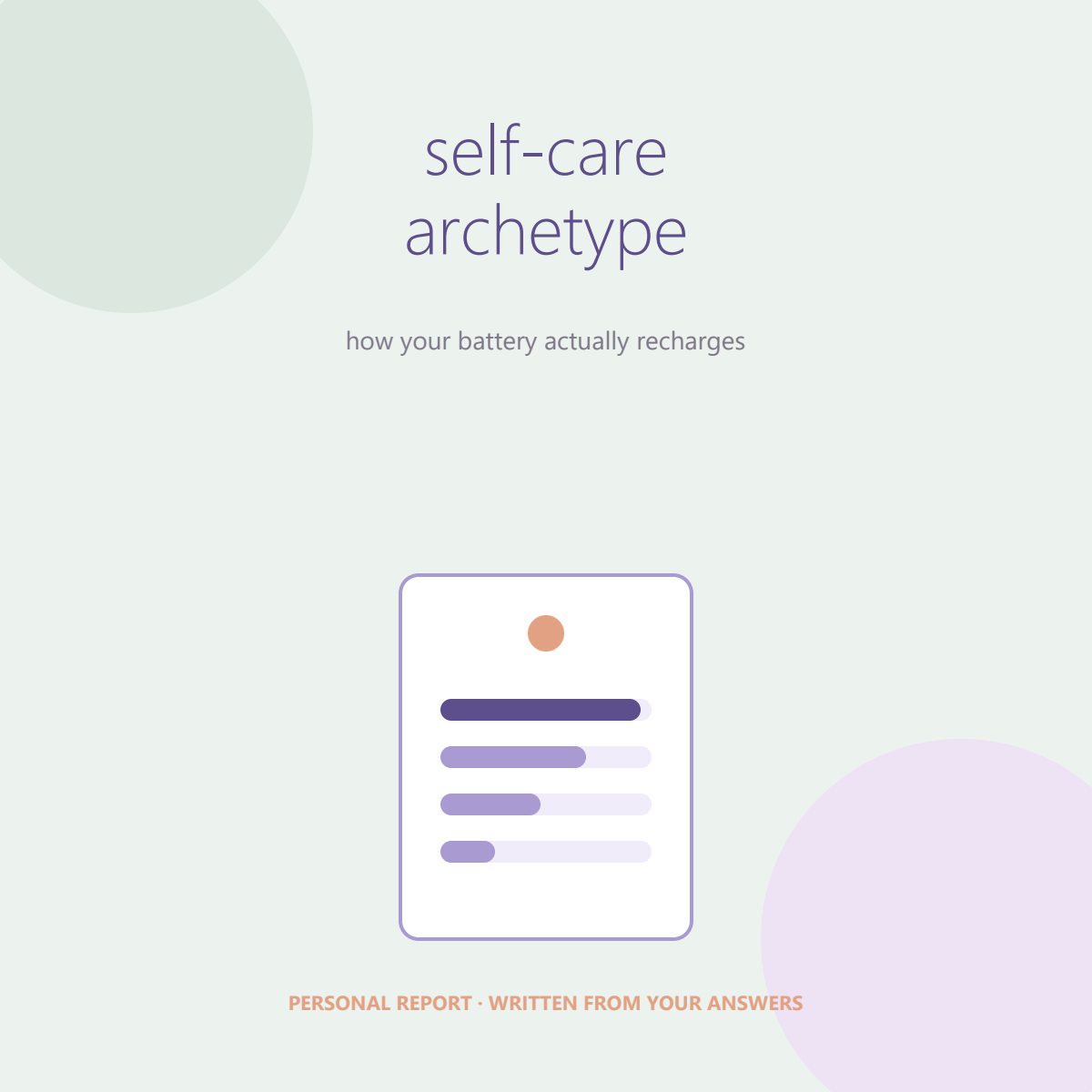 Self-Care Archetype Report